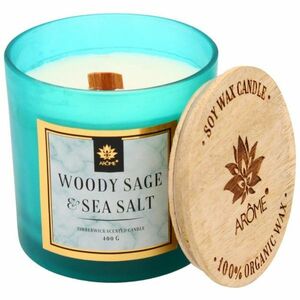 Arome Szójaviasz Woody Sage and Salt 400 g fakanóccal és fedéllel kép