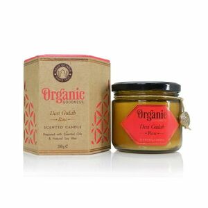 Desi Gulab - Rose 200 g organikus gyertyaborostyánszínű üvegben kép