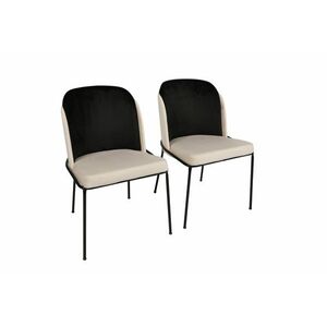 Dore Black and Cream étkezőszék szett, 2 db, fekete, 2 db kép