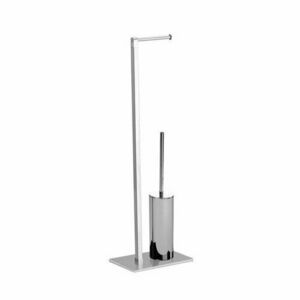 GEDY 783213 Állvány WC-papír tartóval és WC-kefetartóval, szögletes, sárgaréz kép