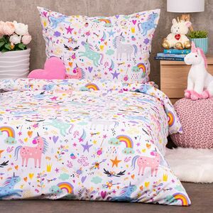 4Home Unicorns gyermek pamut ágynemő, 160 x 200cm, 70 x 80 cm, 160 x 200 cm, 70 x 80 cm kép
