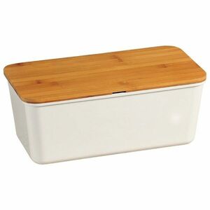 Kesper 58090 Kenyérkosár deszkával, fehér, 34 x 14x 18 cm kép