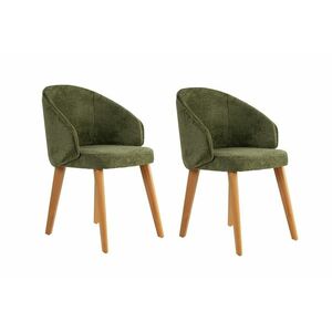 Bentley Green and Dark Oak étkezőszék szett, 2 db, zöld kép