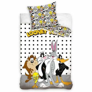 Gyerek pamut ágynemény Looney Tunes barátok, 140 x200 cm, 70 x 90 cm kép