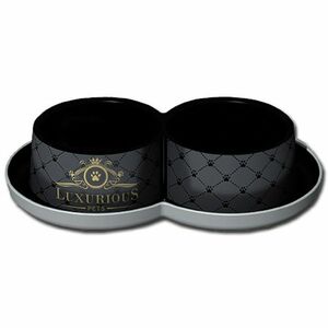 Moderna Dvojmiska macskáknak Trendy Luxuriousfekete, 2x 0, 35 l kép