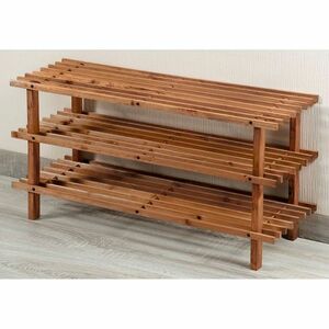 Kesper 69733 Cipősszekrény 3 polccal, sötét, 77 x40 x 26 cm kép