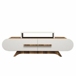 Rose Walnut White TV-asztal, fehér kép