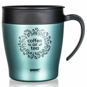 Banquet TAZZA 330 ml utazó termosz, zöldesszürke, zöld kép