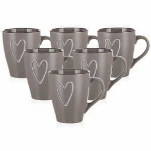 Banquet HEART kerámiabögre 310 ml, 6 db-os, barna, barna kép