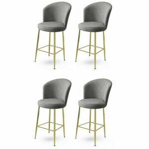 Fora Grey and Gold bárszék szett, 4 db, szürke, 4 db kép