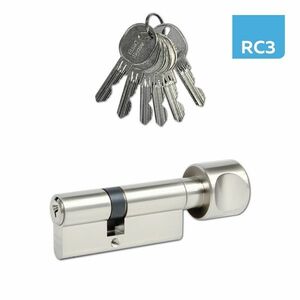 Richter ES.K40/50.NI hengerzár K40+50 mm gombos, 6db kulccsal kép