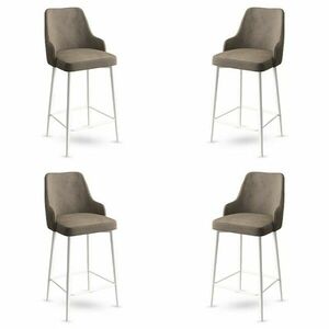 Enox Cappuccino és White bárszék szett, 4 db, bézs, 4 db kép