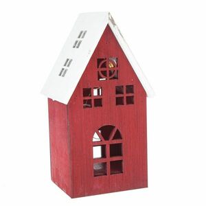 Karácsonyi fa LED dekoráció Light house piros, 11, 7 x 21, 2 x 9, 7 cm kép