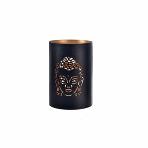InDecor Fém gyertyatartó Buddha fekete, 10 x 10 x12 cm kép
