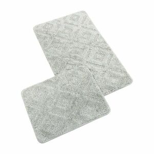 Bellatex Fürdőszoba szőnyeg szett kivágás nélkül BANYSILVER világosszürke, 60 x 100, 60 x 50 cm, világosszürke kép