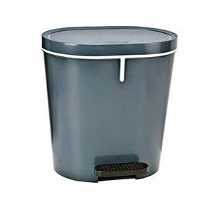 Denox Pedálos szemetes 8 l, ovális, antracit, szürke, 8 l kép