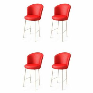 Uras Red and White bárszék szett, 4 db, piros, 4 db kép