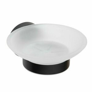 SAPHO XB800 X-round fekete szappantartó, tejüveg, fekete kép