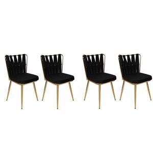 Kusakli Black and Gold étkezőszék szett, 4 db, fekete, 4 db kép