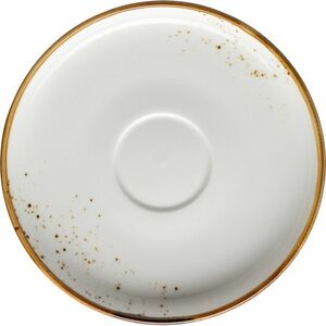 Mäser Pintar fehér kávéscsésze alátét, barnapöttyös, 14 cm, barna, L kép