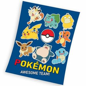 Gyerek takaró Pokémon Készen álltok a harcra, 130x 160 cm kép