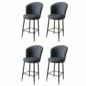 Alte Anthracite bárszék szett, 4 db, antracit, 4 db kép