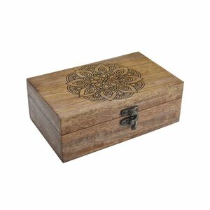 InDecor mangófából készült doboz Mandala , 23 x15 x 8, 5 cm, M kép