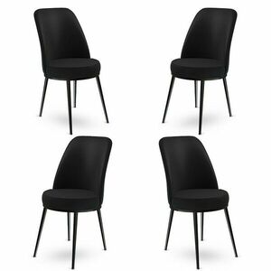 Dexa Black étkezőszék szett, 4 db, fekete, 4 db kép