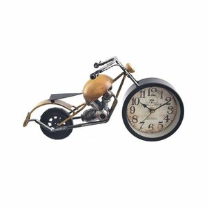 InDecor Asztali fém óra Motorkerékpár, 20 x 17 x14 cm kép
