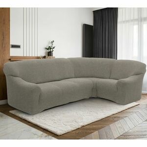 Denia multielasztikus sarokkanapéhuzat világosszürke, 340 - 540 cm x 60 - 110 cm kép