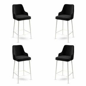 Enox Black and White bárszék szett, 4 db, fekete, 4 db kép