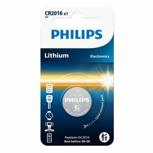 Philips CR2016 3 V lítium gombelem kép