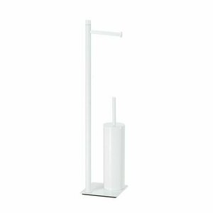 GEDY TR3222 Trilly állvány WC-papír tartóval ésWC-kefe tartóval, szögletes, matt fehér kép