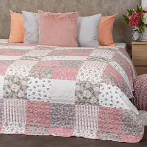 4Home Pink Rose Patchwork ágytakaró, 220 x 240 cm kép