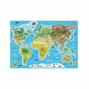 Népszerű puzzle világtérkép, 160 darab kép