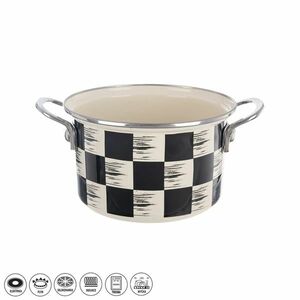 Orion Smaltovaný hrnec Šachovnice Lem , 2 l, pr.18 cm kép