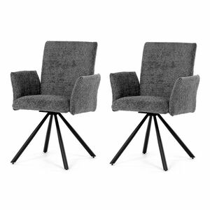 Étkezőszék szett visszahúzható mechanizmussalDCH-W1117 GREY2, 2 db, szürke kép