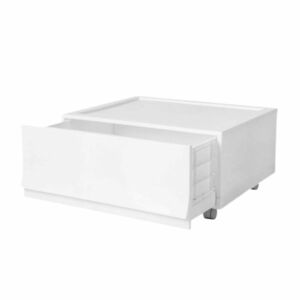 Wave Snow moduláris tárolódoboz kerekekkel 54, 6 x 43, 4 x 22 cm, fehér, széles - 1 fiók - kerekek kép
