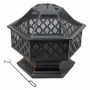 Cattara 13008 Hexagon fedeles tűzrakóhely, 60, 5 x70 x 62, 5 cm kép