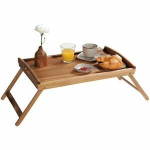 Kesper 28020 Szolgáltató tálca összecsukhatólábakkal, akácfa, 55 x 35 cm kép