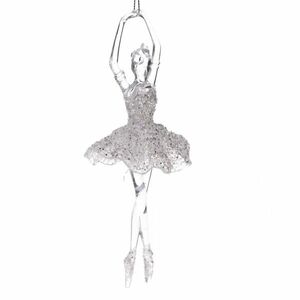 Ballerine akasztós dekoráció átlátszó, 5 x 17 cm kép