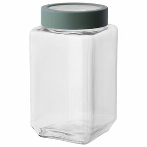 Altom Üveg szögletes doboz fedéllel 1 l, zöld, 1000 ml kép