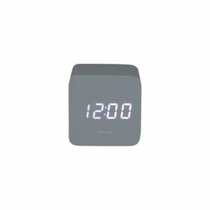 Karlsson 5982GY design LED óra ébresztővel, szürke, 7 cm kép