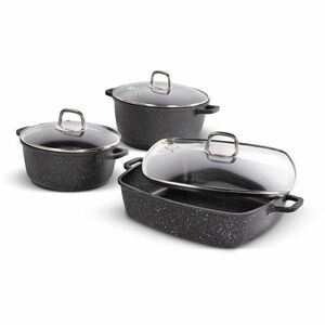 Lamart LT1287 6 részes edénykészlet Cast, fekete, fekete kép