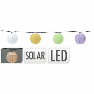 ProGarden napelemes lánc színes LED lámpákkal, 3 m, meleg fehér kép