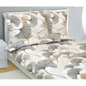 Bellatex Pamut ágynemétlet Ginkgo bézs, 140 x 200cm, 70 x 90 cm kép