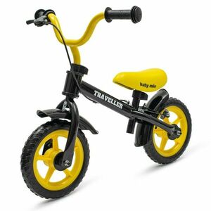 Baby Mix Traveller gyerek egyensúlyi kerékpár fékkel, fekete kép