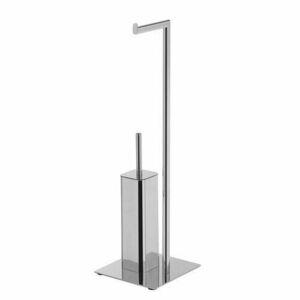 GEDY 133213 Felix állvány WC-papír tartóval ésWC-kefe tartóval, szögletes, króm kép