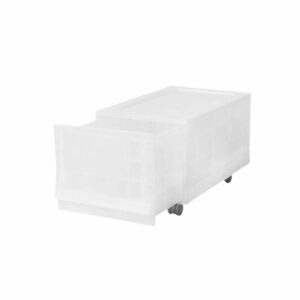 Wave Junior Mist moduláris tárolódoboz kerekekkel 43, 4 x 27, 2 x 22 cm, átlátszó, keskeny - 1 fiók - kerekek kép