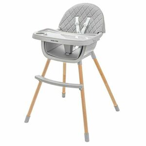 Baby Mix Freja wooden etetőszék, szürke kép